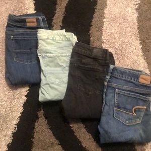 4 Pairs American Eagle Sz 2..3 skinny & 1 Jegging